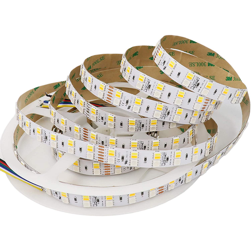 DC24V RGB+CCT Double Row LED Light Strips Color Changing Lighting 16.4ft DC24V RGB+CCT Double Row LED Light Strips Color Changing Lighting 16.4ft